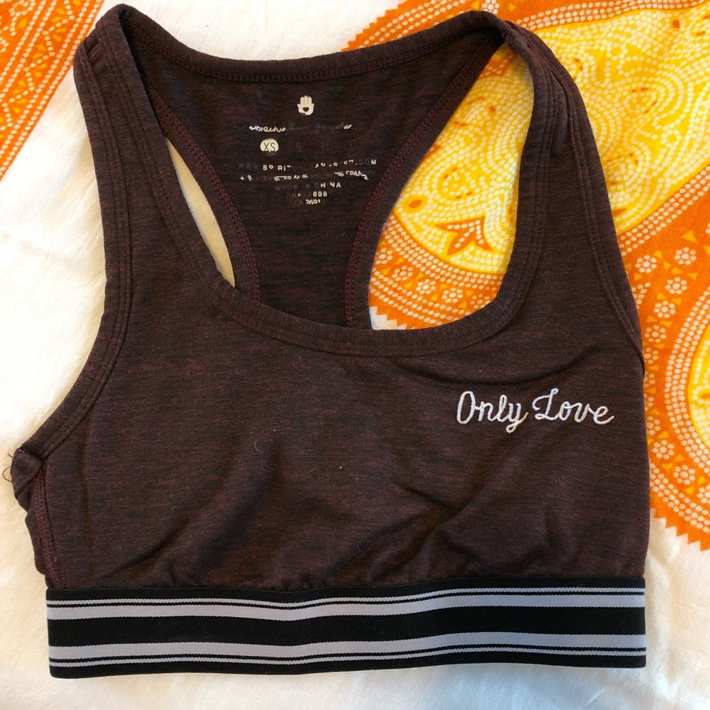 Spiritual Gangster Sports Bra , Maroon, XS